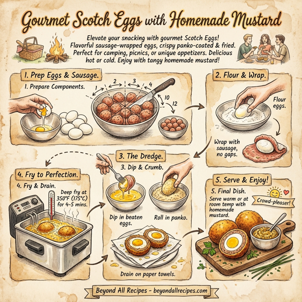 Gourmet Scotch Eggs with Homemade Mustard instructions