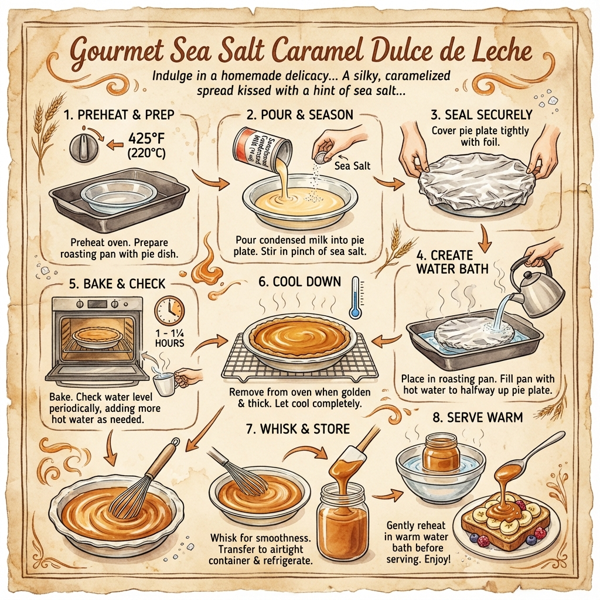 Gourmet Sea Salt Caramel Dulce de Leche instructions
