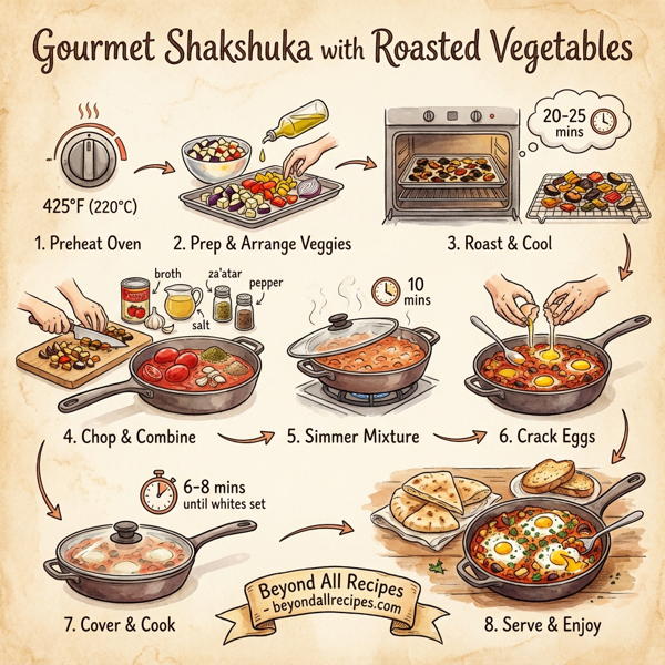 Gourmet Shakshuka with Roasted Vegetables instructions