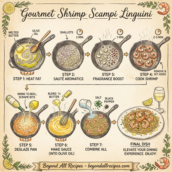 Gourmet Shrimp Scampi Linguini instructions