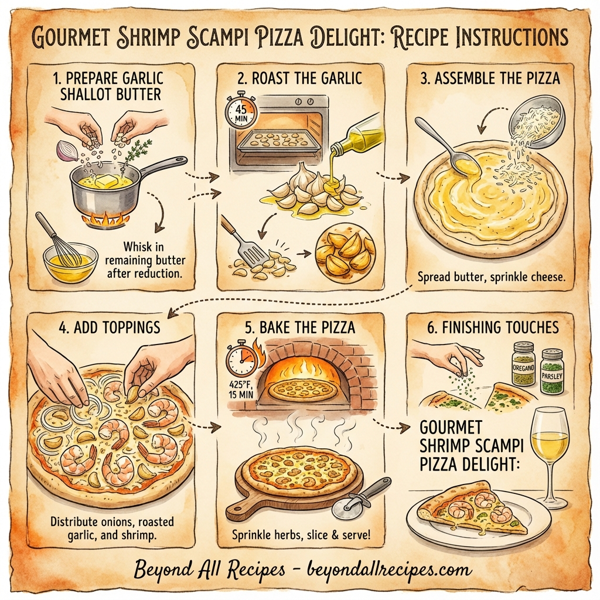 Gourmet Shrimp Scampi Pizza Delight instructions