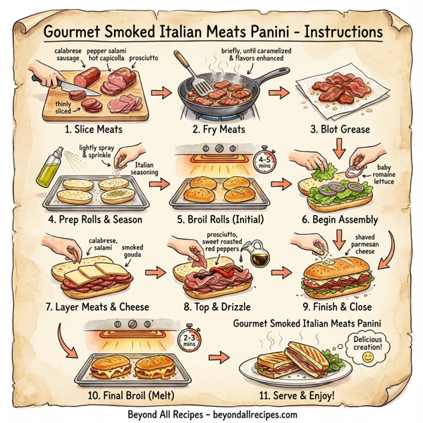 Gourmet Smoked Italian Meats Panini instructions