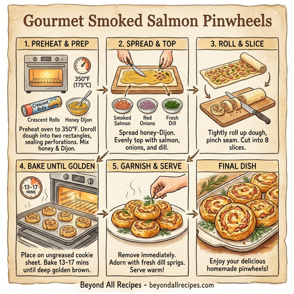 Gourmet Smoked Salmon Pinwheels instructions