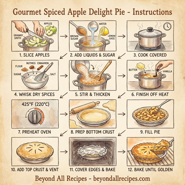Gourmet Spiced Apple Delight Pie instructions