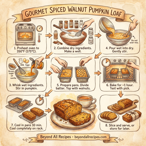 Gourmet Spiced Walnut Pumpkin Loaf instructions
