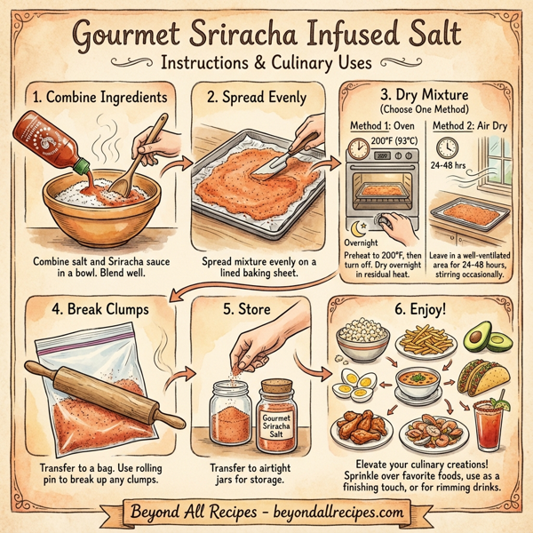 Gourmet Sriracha Infused Salt instructions