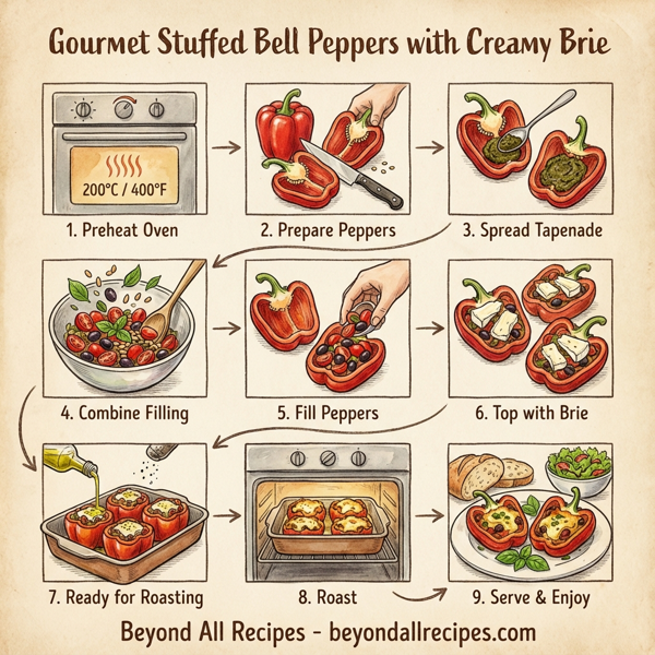 Gourmet Stuffed Bell Peppers with Creamy Brie instructions