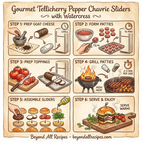 Gourmet Tellicherry Pepper Chavrie Sliders with Watercress instructions