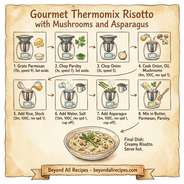 Gourmet Thermomix Risotto with Mushrooms and Asparagus instructions