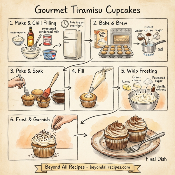 Gourmet Tiramisu Cupcakes instructions