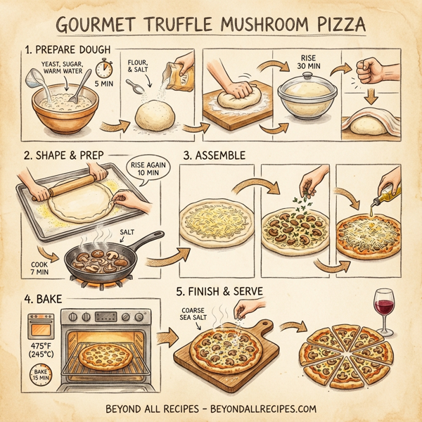 Gourmet Truffle Mushroom Pizza instructions