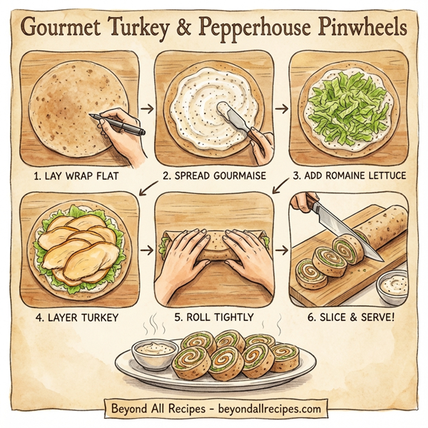 Gourmet Turkey & Pepperhouse Pinwheels instructions