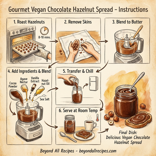Gourmet Vegan Chocolate Hazelnut Spread instructions