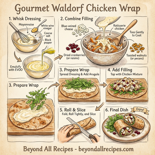 Gourmet Waldorf Chicken Wrap instructions