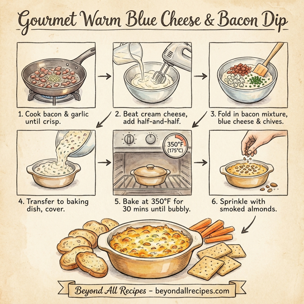 Gourmet Warm Blue Cheese & Bacon Dip instructions