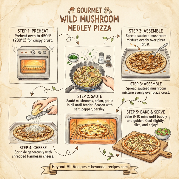 Gourmet Wild Mushroom Medley Pizza instructions