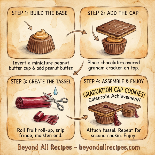 Graduation Cap Cookies instructions