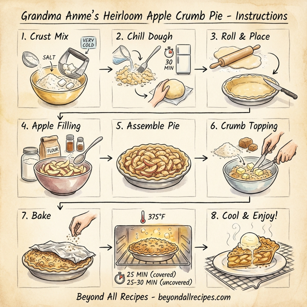 Grandma Anme's Heirloom Apple Crumb Pie instructions