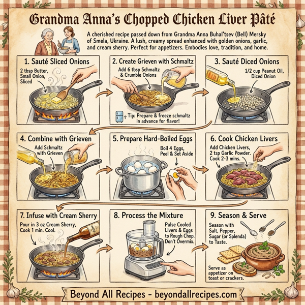 Grandma Anna's Chopped Chicken Liver Pâté instructions