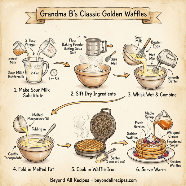 Grandma B's Classic Golden Waffles instructions