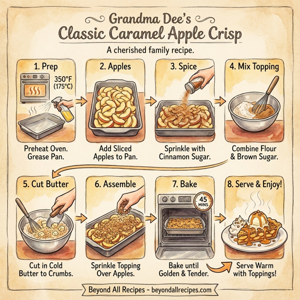 Grandma Dee's Classic Caramel Apple Crisp instructions