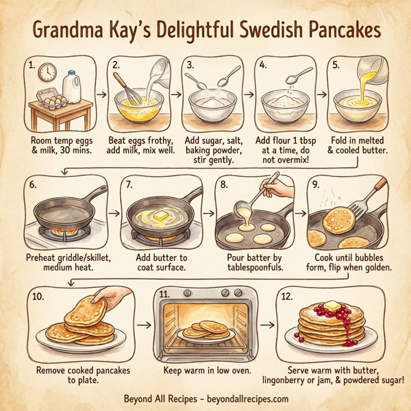 Grandma Kay's Delightful Swedish Pancakes instructions