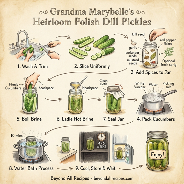 Grandma Marybelle's Heirloom Polish Dill Pickles instructions