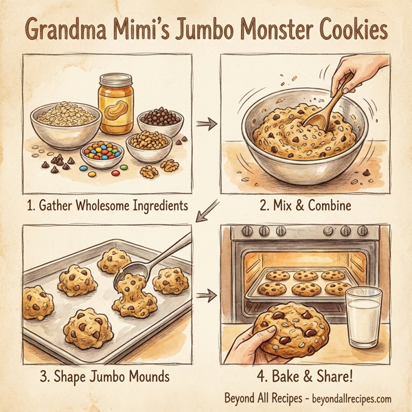 Grandma Mimi's Jumbo Monster Cookies instructions