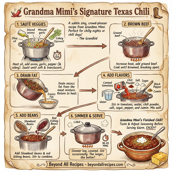 Grandma Mimi's Signature Texas Chili instructions