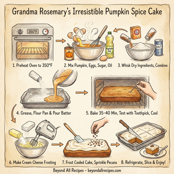 Grandma Rosemary's Irresistible Pumpkin Spice Cake instructions