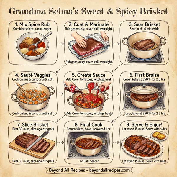 Grandma Selma's Sweet & Spicy Brisket instructions