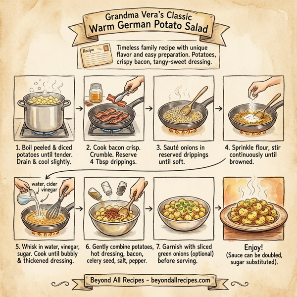 Grandma Vera's Classic Warm German Potato Salad instructions