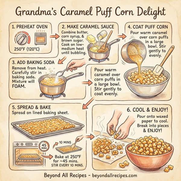 Grandma's Caramel Puff Corn Delight instructions