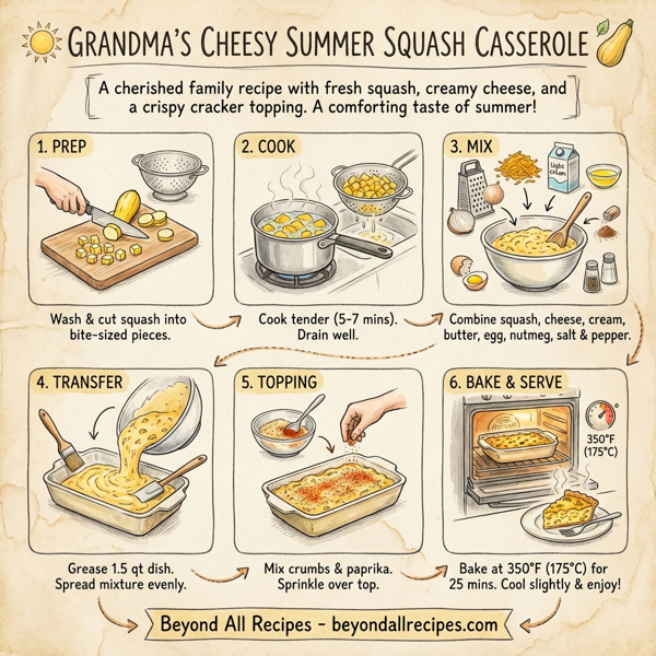 Grandma's Cheesy Summer Squash Casserole instructions