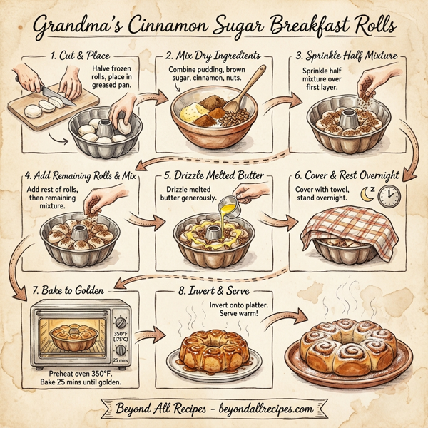 Grandma's Cinnamon Sugar Breakfast Rolls instructions