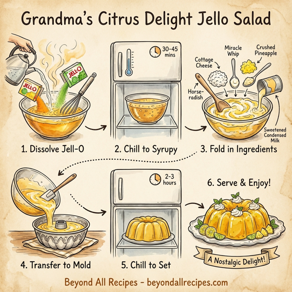 Grandma's Citrus Delight Jello Salad instructions