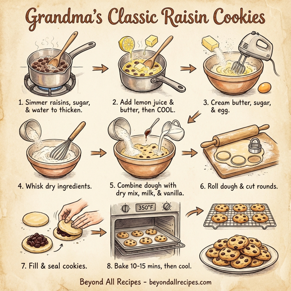 Grandma's Classic Raisin Cookies instructions
