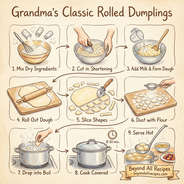Grandma's Classic Rolled Dumplings instructions