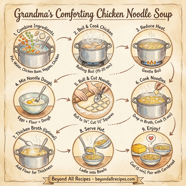 Grandma's Comforting Chicken Noodle Soup instructions