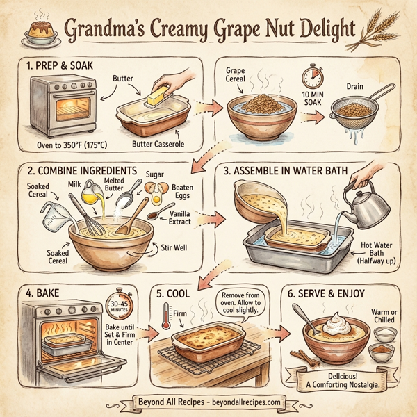 Grandma's Creamy Grape Nut Delight instructions
