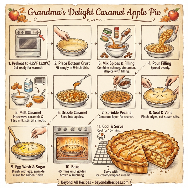 Grandma's Delight Caramel Apple Pie instructions