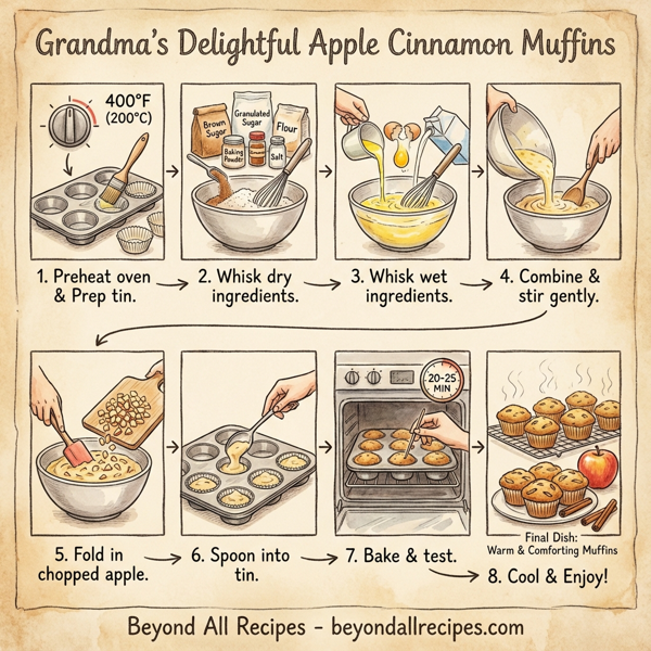 Grandma's Delightful Apple Cinnamon Muffins instructions