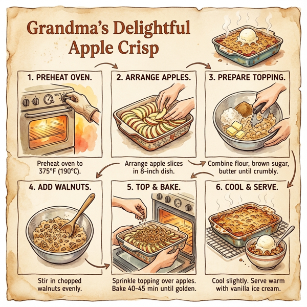 Grandma's Delightful Apple Crisp instructions