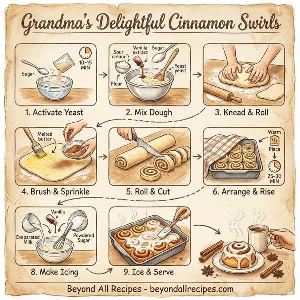 Grandma's Delightful Cinnamon Swirls instructions