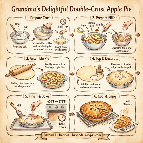 Grandma's Delightful Double-Crust Apple Pie instructions