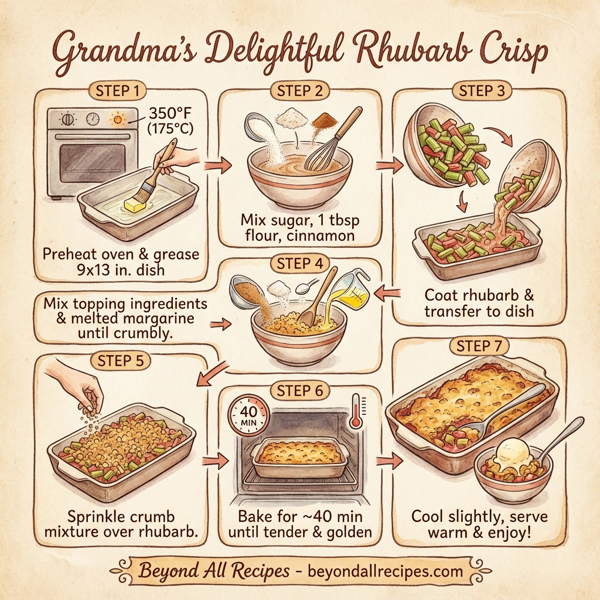 Grandma's Delightful Rhubarb Crisp instructions