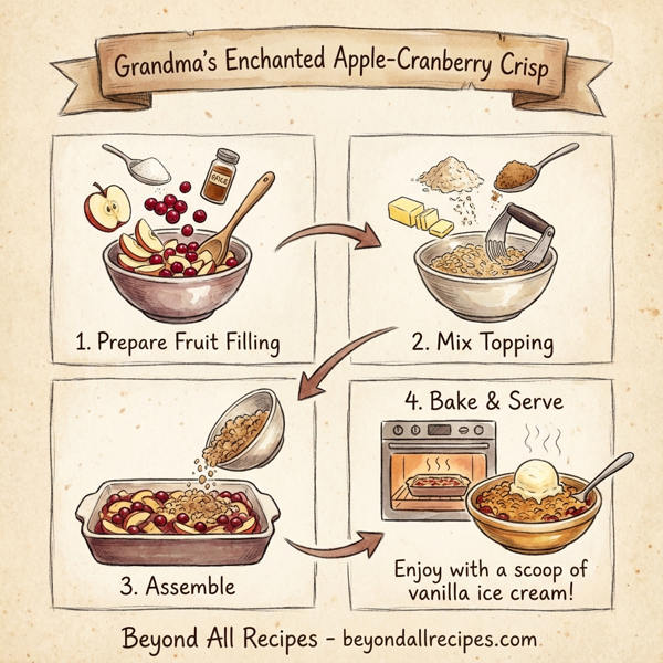 Grandma's Enchanted Apple-Cranberry Crisp instructions