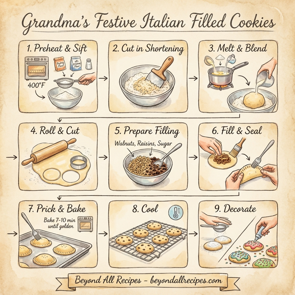 Grandma's Festive Italian Filled Cookies instructions