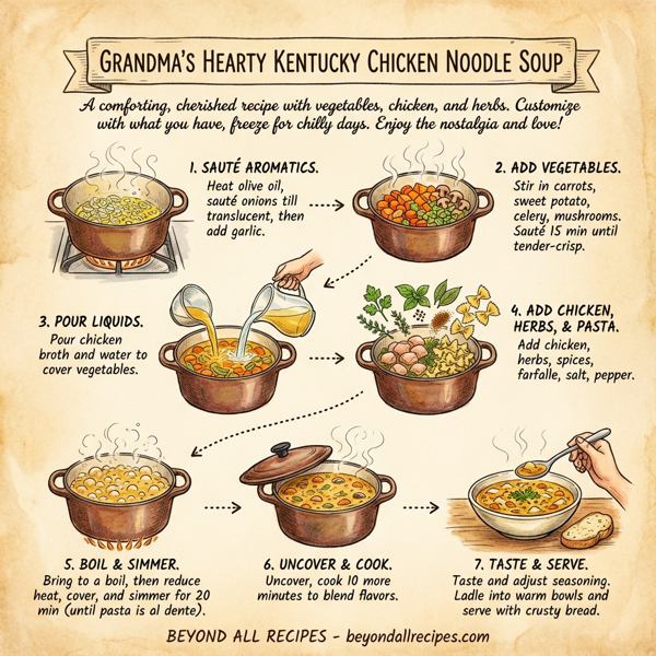 Grandma's Hearty Kentucky Chicken Noodle Soup instructions