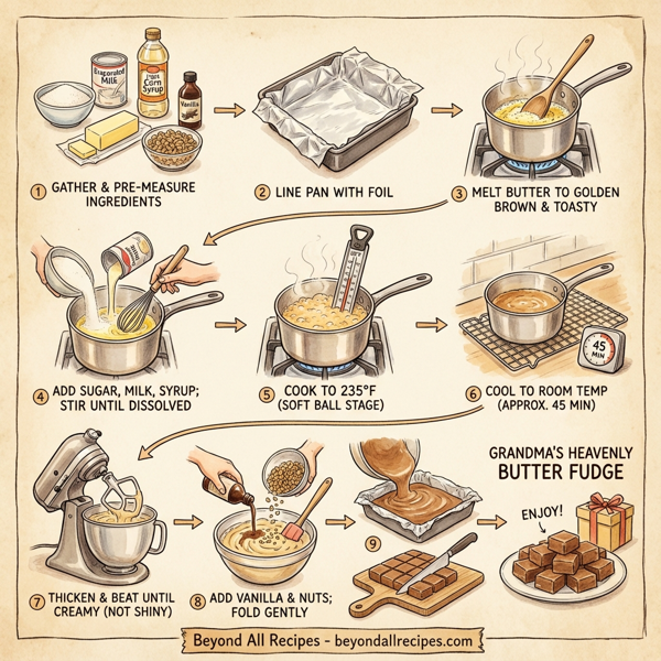 Grandma's Heavenly Butter Fudge instructions